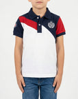 Polo piquet contrasti e ricami logo