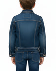 Giubbino in jeans stone washed