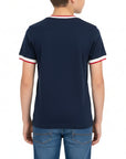 T-shirt jersey di cotone con ricamo