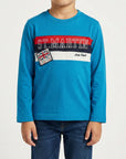 T-shirt manica lunga con stampa logo