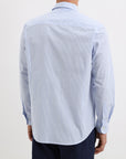 Camicia righe collo francese