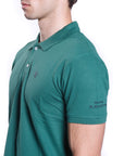 Piqué polo shirt with embroidery on the sleeve