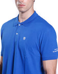 Piqué polo shirt with embroidery on the sleeve