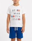 Set t-shirt e shorts jersey con stampa logo flags