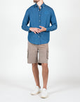 Camicia denim button down
