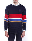 Maglione con righe multicolor