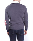 Maglione con toppe fantasia americana