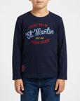 T-shirt con logo al contrasto