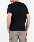 T-shirt in jersey con logo ricamato ton sul ton al lato cuore