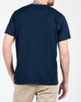 T-shirt in jersey con logo ricamato ton sul ton al lato cuore