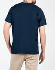 T-shirt in jersey con logo ricamato ton sul ton al lato cuore
