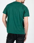 T-shirt in jersey con logo ricamato ton sul ton al lato cuore