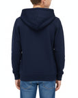 Felpa con zip e cappuccio french terry