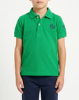 Polo basic con logo ricamato