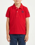 Polo basic con logo ricamato