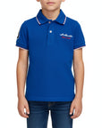 Polo basic con logo ricamato e numero