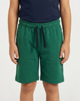 Bermuda felpa con logo stampato french terry