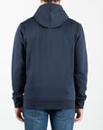 Felpa blu navy con patch ricamata centrale