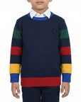 Maglia con intarsi a contrasto