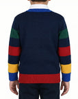 Maglia con intarsi a contrasto