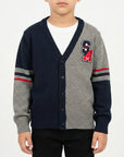 Maglia in caldo cotone con patch ricamata