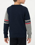 Maglia in caldo cotone con patch ricamata