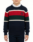 Maglia in caldo cotone con ricamo lato cuore