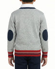 Maglia in caldo cotone con toppe sui gomiti