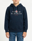 Felpa con cappuccio e stampa logo inside brushed