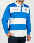 Polo special a righe con logo ricamato