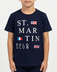 T-shirt maniche corte con stampa logo e bandierine
