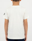 T-shirt maniche corte con stampa logo e bandierine