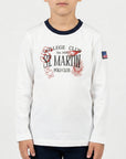 T-shirt maniche lunghe con stampa logo