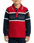Polo special con fascia in petto e logo ricamato