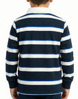 Polo special a righe con logo ricamato