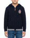 Cardigan treccia con cappuccio finezza 7