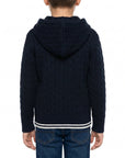 Cardigan treccia con cappuccio finezza 7