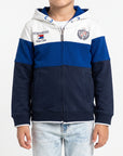 Felpa zip e cappuccio con ricamo logo inside brushed