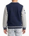 Felpa varsity con applicazioni inside brushed