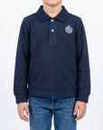 Polo maniche lunghe con ricamo logo