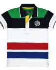 Polo piquet con fasce e ricamo logo
