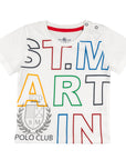 T-shirt jersey con stampa multicolor