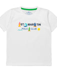 T-shirt jersey con stampa windsurf multicolor