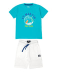 Jersey t-shirt and shorts set with windsurfing print