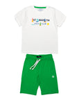 Jersey t-shirt and shorts set with windsurfing print