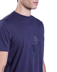 T-shirt jersey con stampa logo davanti