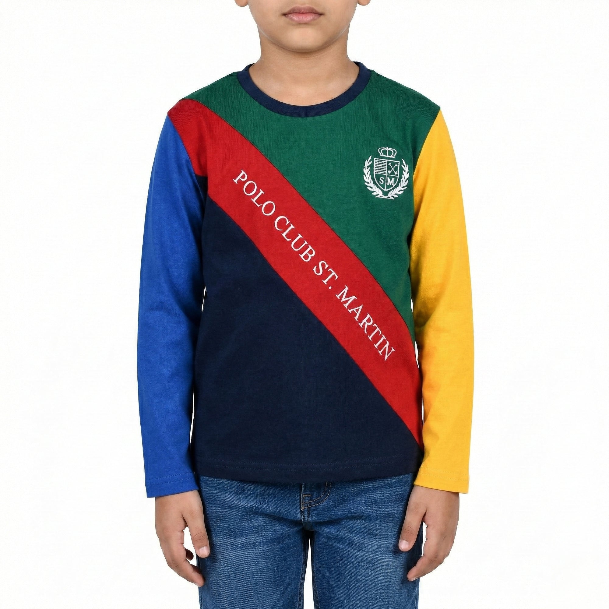 T-shirt manica lunga multicolor