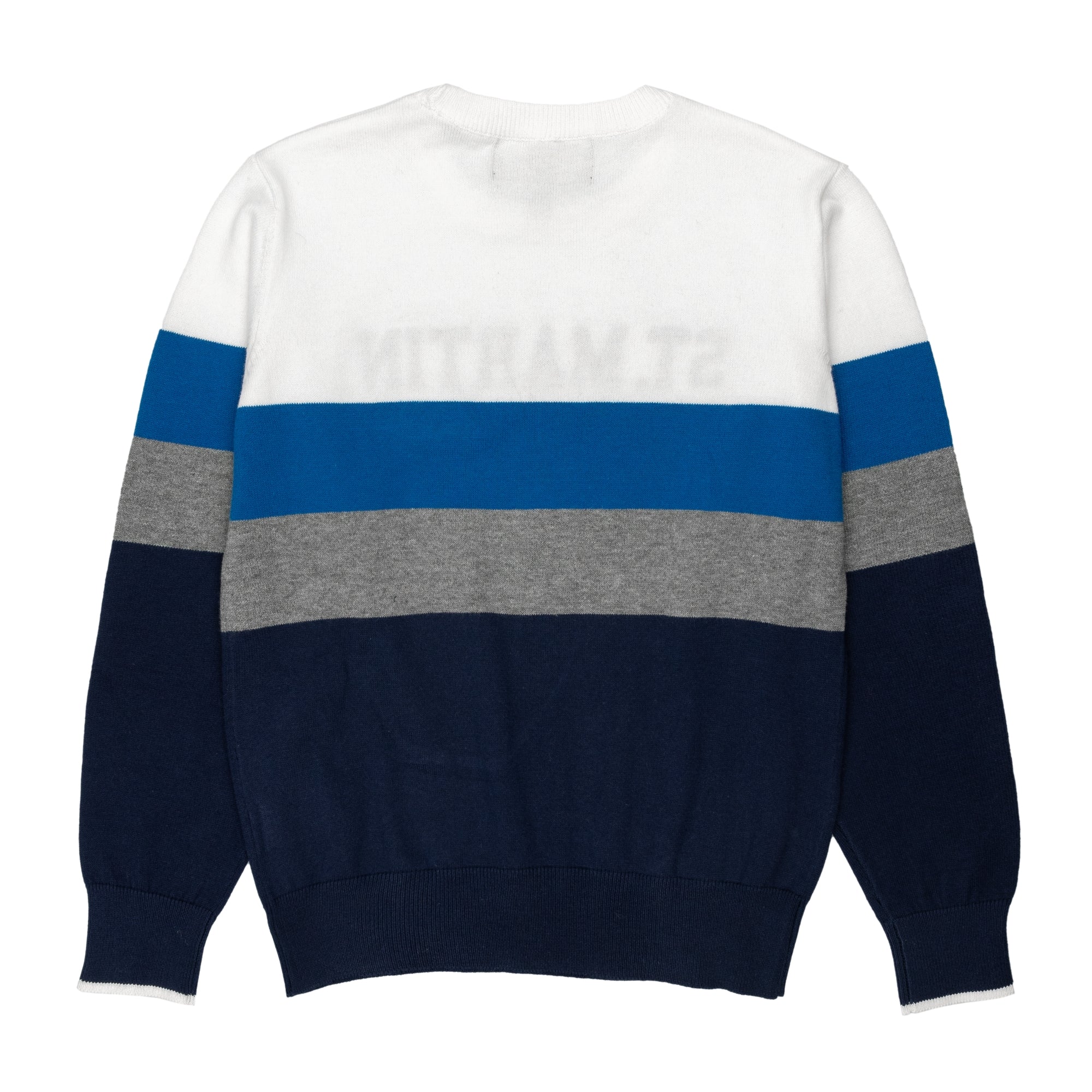 Crew-neck sweater with bands