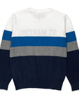 Crew-neck sweater with bands