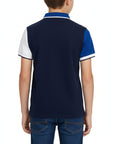 Polo piquet color block e numero